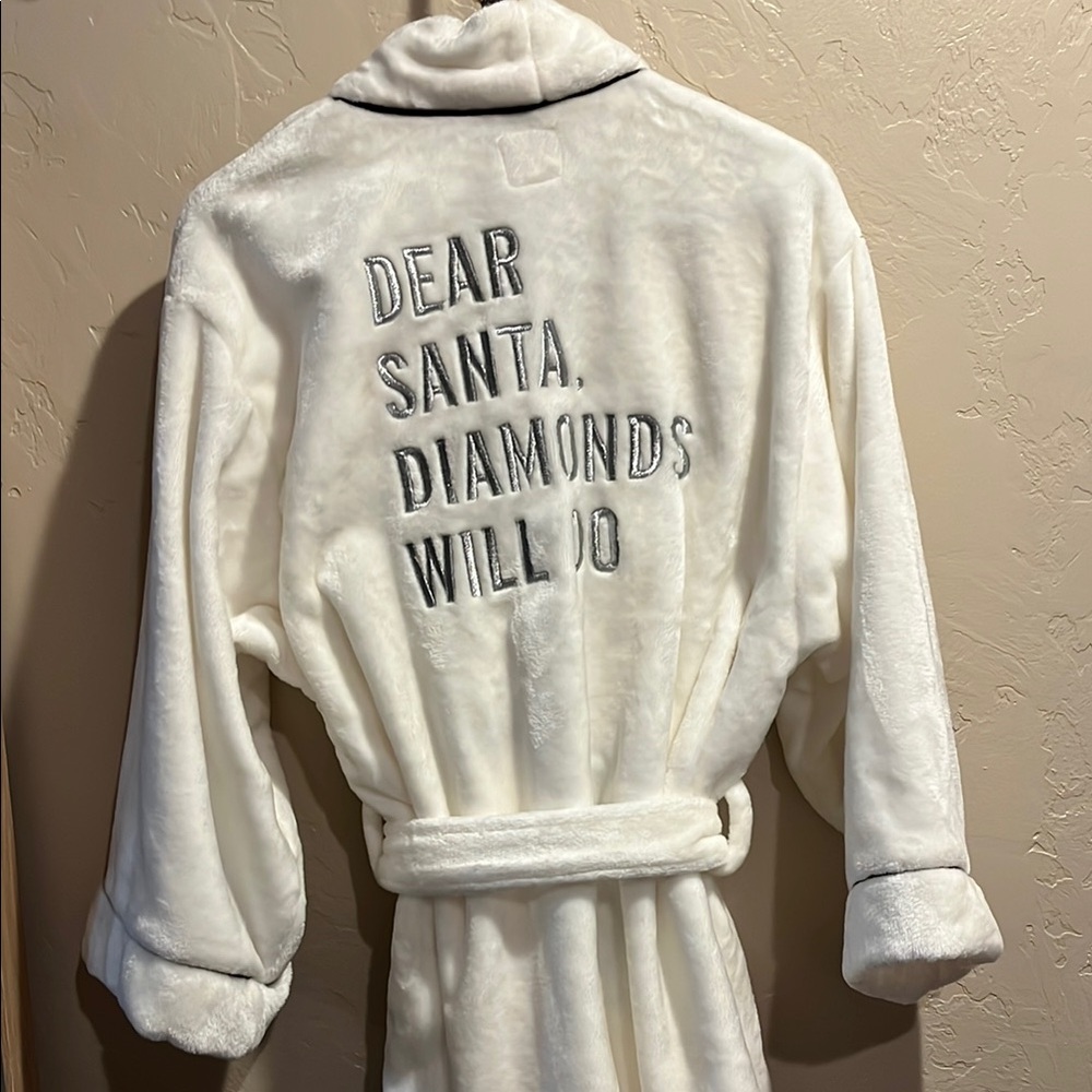 White Dear Santa Diamonds Robe - Picture 6 of 8